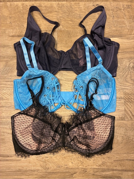 Victoria's Secret Other - Victoria Secret 3 Underwired Lace Bras Unlined Balconete Low Cut Demi Push Up